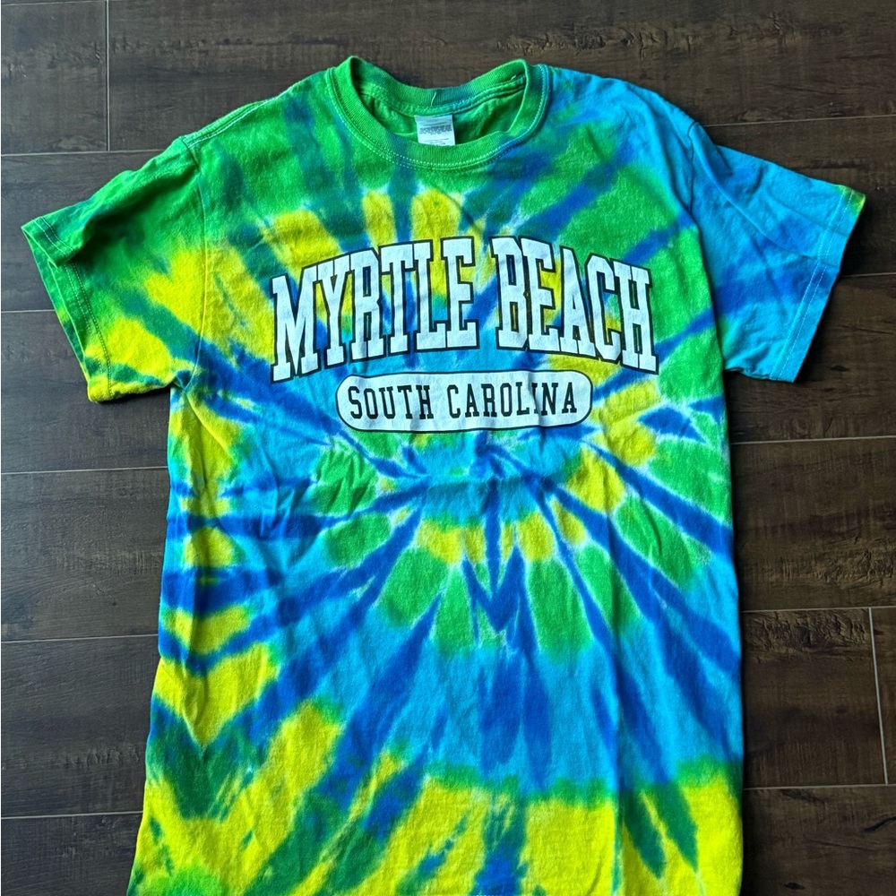 Myrtle Beach Tie-Dye T-Shirt - Blue, Green, Yellow